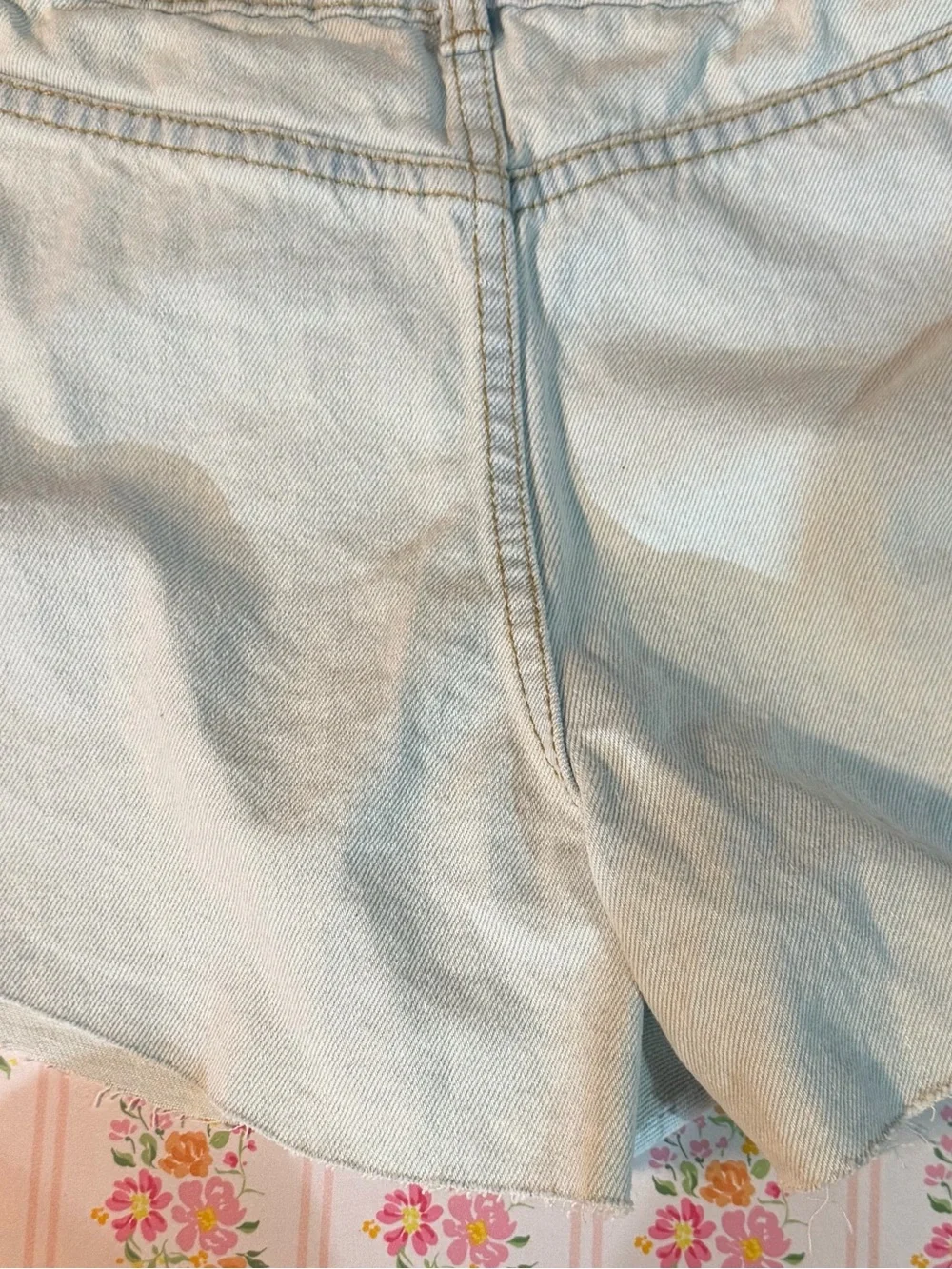 Boohoo Light Wash Denim Shorts